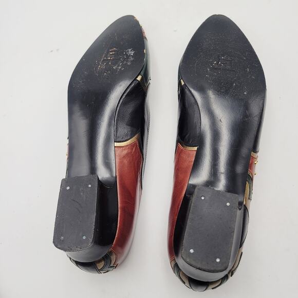 MARGARET JERROLD All Leather Shoes Made In Spain Sz 7.5 S Vintage - Picture 10 of 12